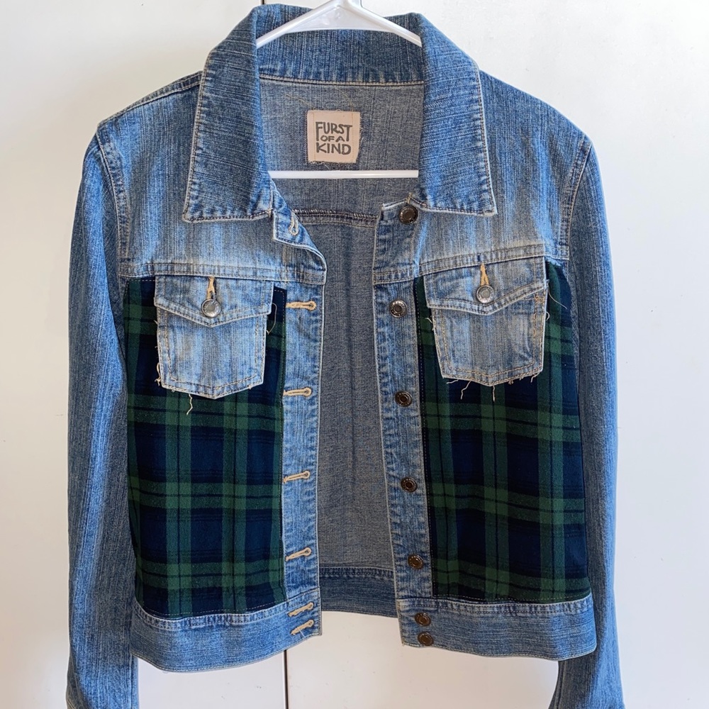 LF Furst of a Kind Plaid Jean Jacket